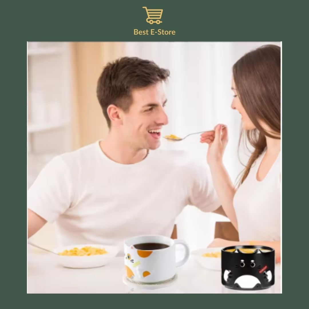 🎁 Perfect Cat Lover’s Gift: Stackable Mugs for Home & Office 🐈☕