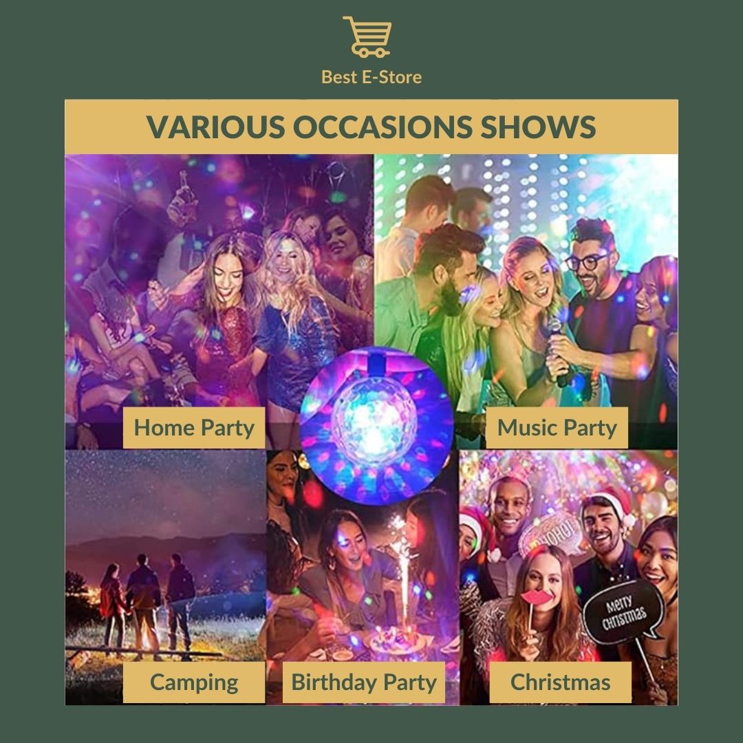 💡 Colorful LED Party Light: Plug & Play Fun 🎊