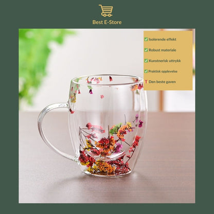 🌼Floral Fusion: Dobbeltveggede Glasskopper