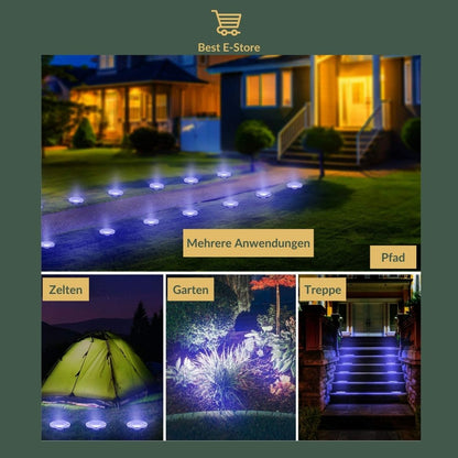 Neue wasserdichte solarbetriebene Gartenleuchten