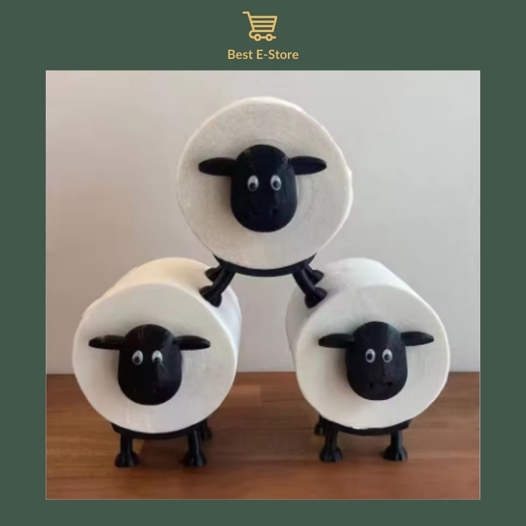 🐑 Black Sheep Toilet Paper Holder: Cute & Functional 🧻✨