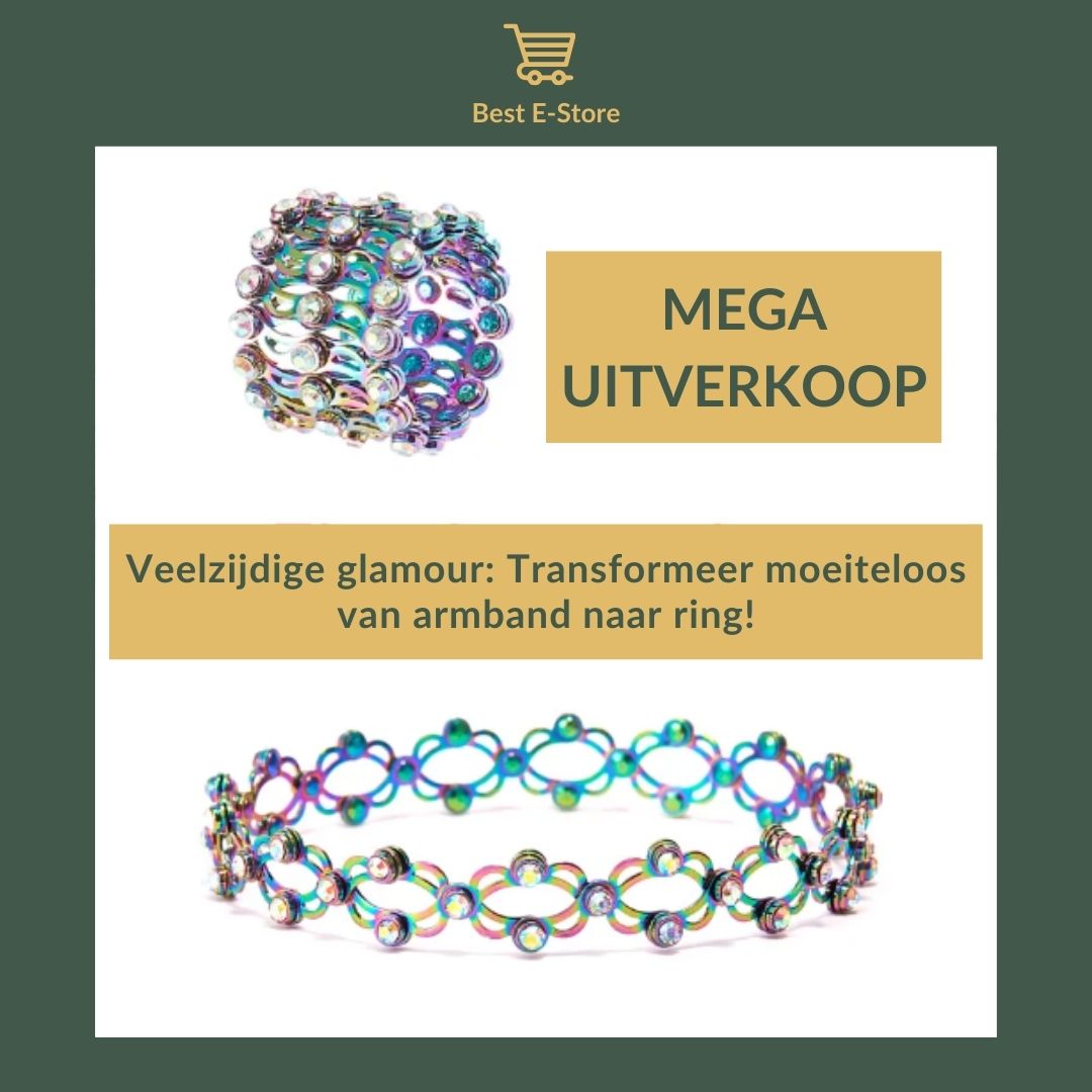 🎁 Het perfecte cadeau: Omkeerbare Bangle Ring  Fonkelende CZ Glamour 💎