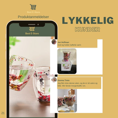 🌼Floral Fusion: Dobbeltveggede Glasskopper