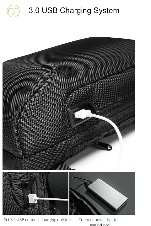 New Carbon Fiber Streamline Anti-Theft Sling Bag