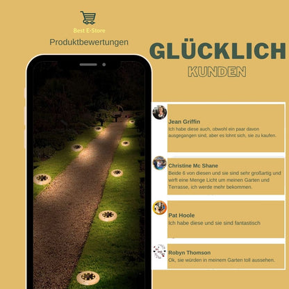 Neue wasserdichte solarbetriebene Gartenleuchten