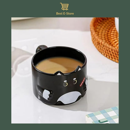 🎁 Perfect Cat Lover’s Gift: Stackable Mugs for Home & Office 🐈☕