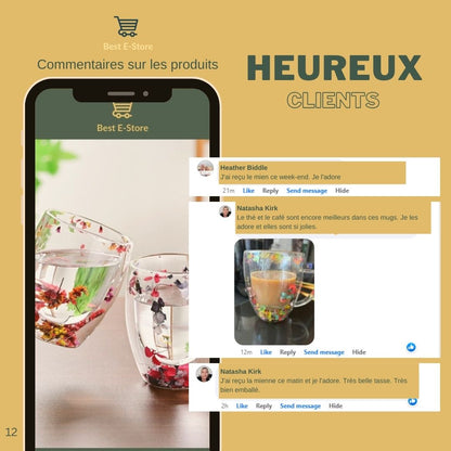 🌼 Fusion Florale: Coupes Verre Double Paroi