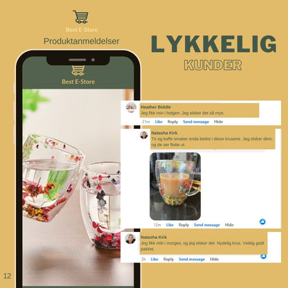 🌼Floral Fusion: Dobbeltveggede Glasskopper