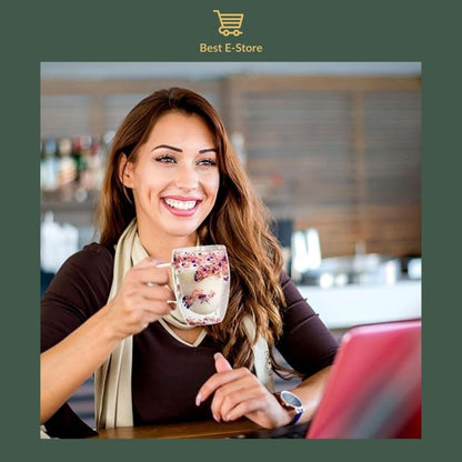 🌼Fusão Floral: Copos Vidro Parede Dupla