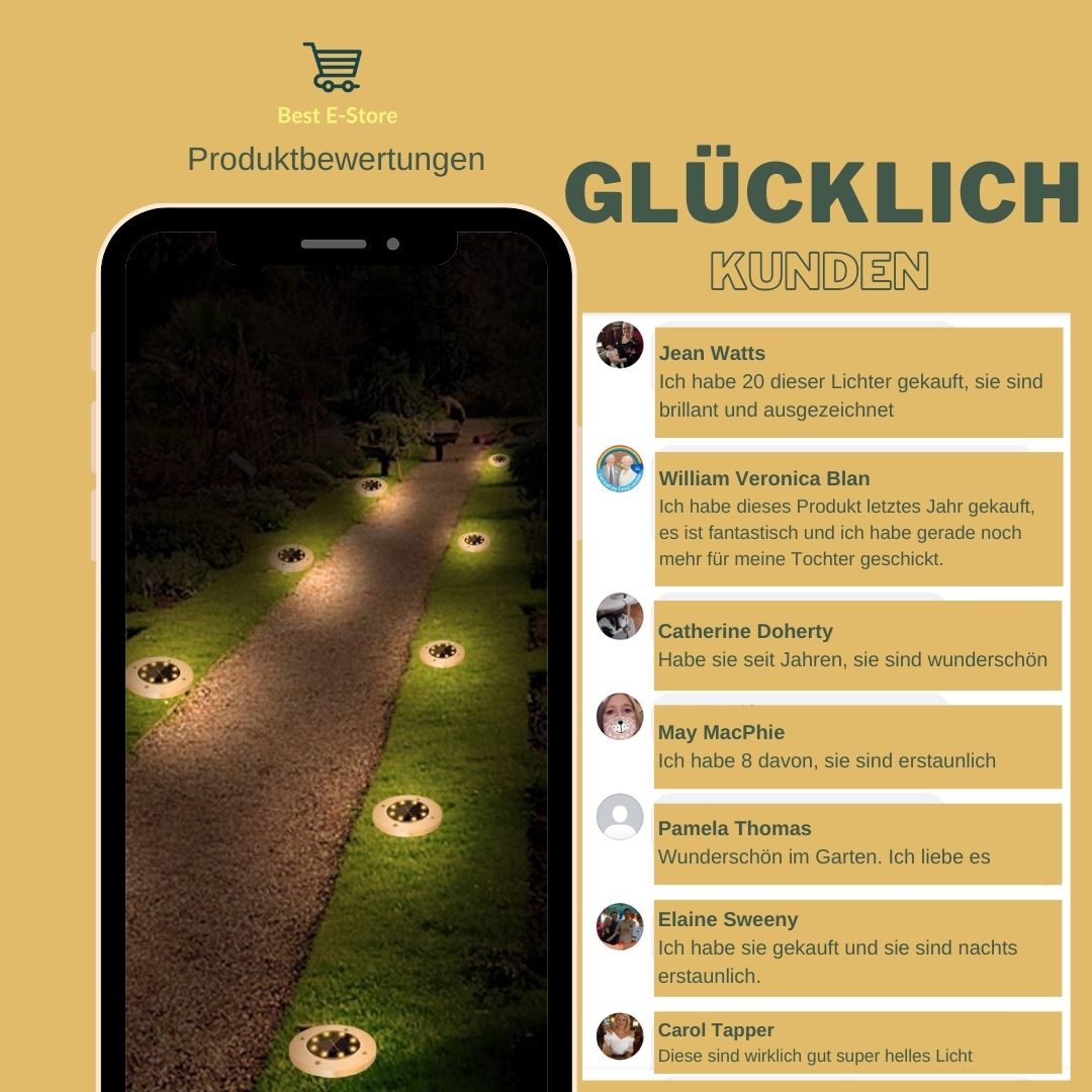 Neue wasserdichte solarbetriebene Gartenleuchten