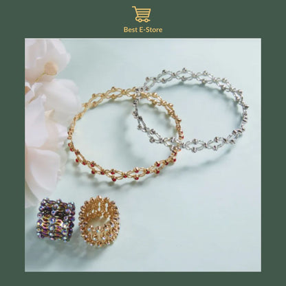 🎁 The Perfect Gift: Convertible Bangle Ring with Sparkling CZ Glamour 💎