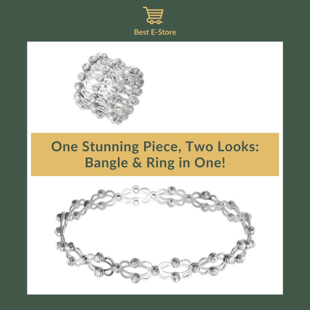 🎁 The Perfect Gift: Convertible Bangle Ring with Sparkling CZ Glamour 💎