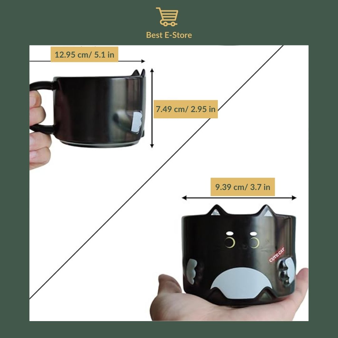 🎁 Perfect Cat Lover’s Gift: Stackable Mugs for Home & Office 🐈☕