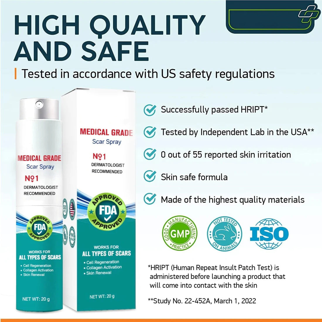 ❤️Advacnced Scar Spray For All Types of Scars- For Example Acne Scars, Surgical Scars and Stretch Marks⚡⚡⚡