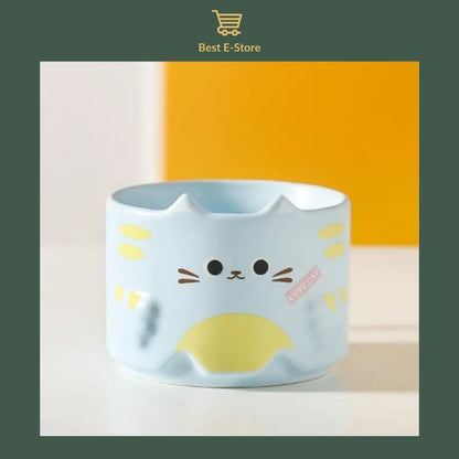 🎁 Perfect Cat Lover’s Gift: Stackable Mugs for Home & Office 🐈☕