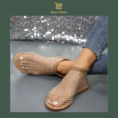 🔥 Chic & Comfy: Breathable Mesh Flats That Shine with Every Step 💃✨