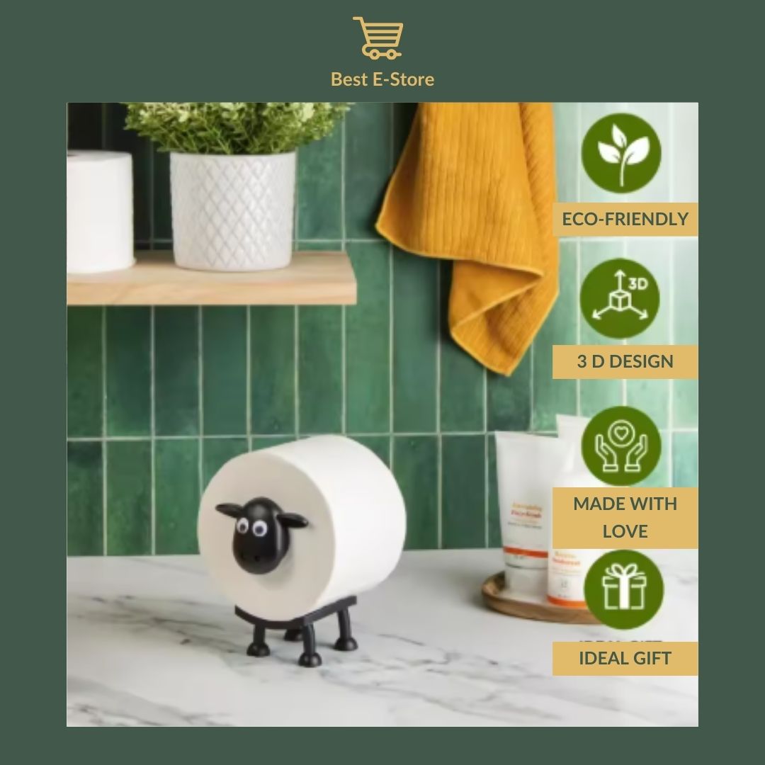 🐑 Black Sheep Toilet Paper Holder: Cute & Functional 🧻✨