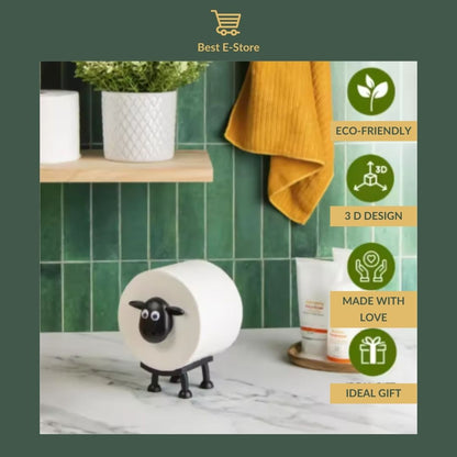 🐑 Black Sheep Toilet Paper Holder: Cute & Functional 🧻✨