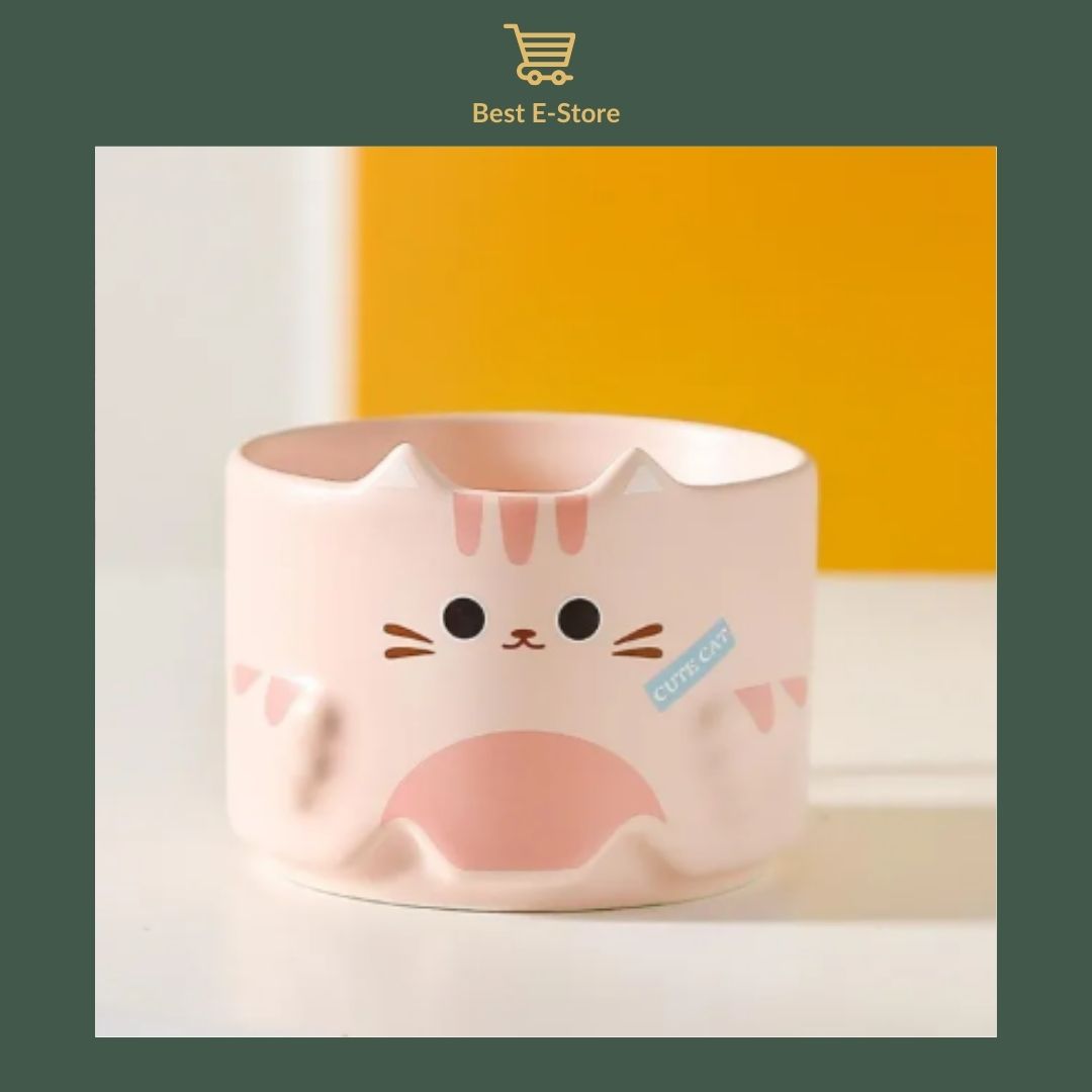 🎁 Perfect Cat Lover’s Gift: Stackable Mugs for Home & Office 🐈☕