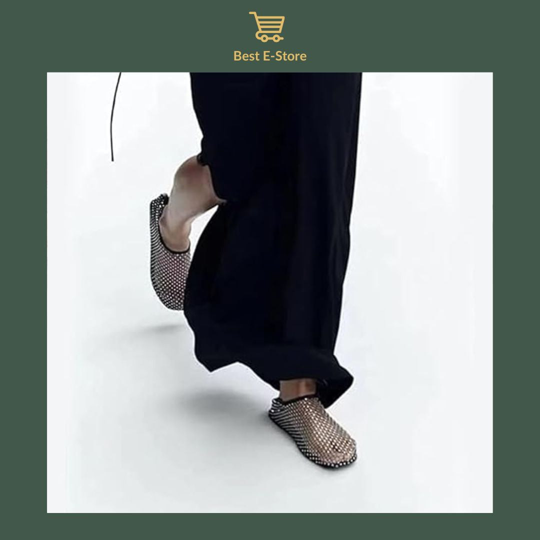 🔥 Chic & Comfy: Breathable Mesh Flats That Shine with Every Step 💃✨
