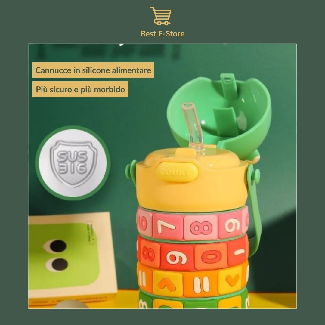 🎒 Borraccia intelligente per la matematica: Imparare e rimanere idratati 💡