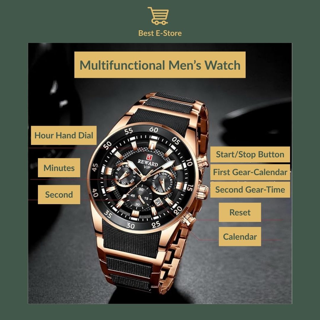 ⭐ Premium Men’s Watch: Sleek Design, Comfortable Fit & Perfect Gift Idea 🎁