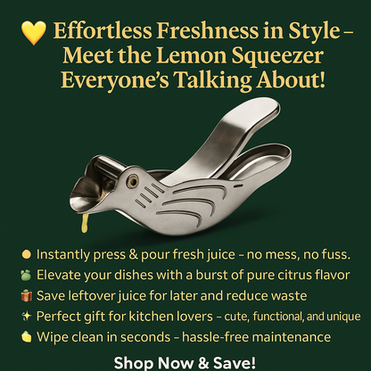 🍋Elegant Bird Lemon Squeezer: Fresh Juice in Seconds✨