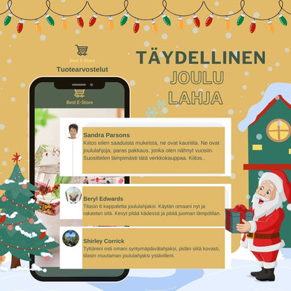 🌼Floral Fusion: Tupla Seinäiset Lasikupit