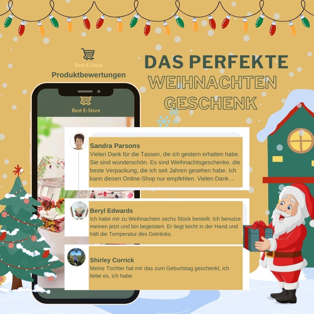 🌼 Floral Fusion: Doppelwandige Glasbecher