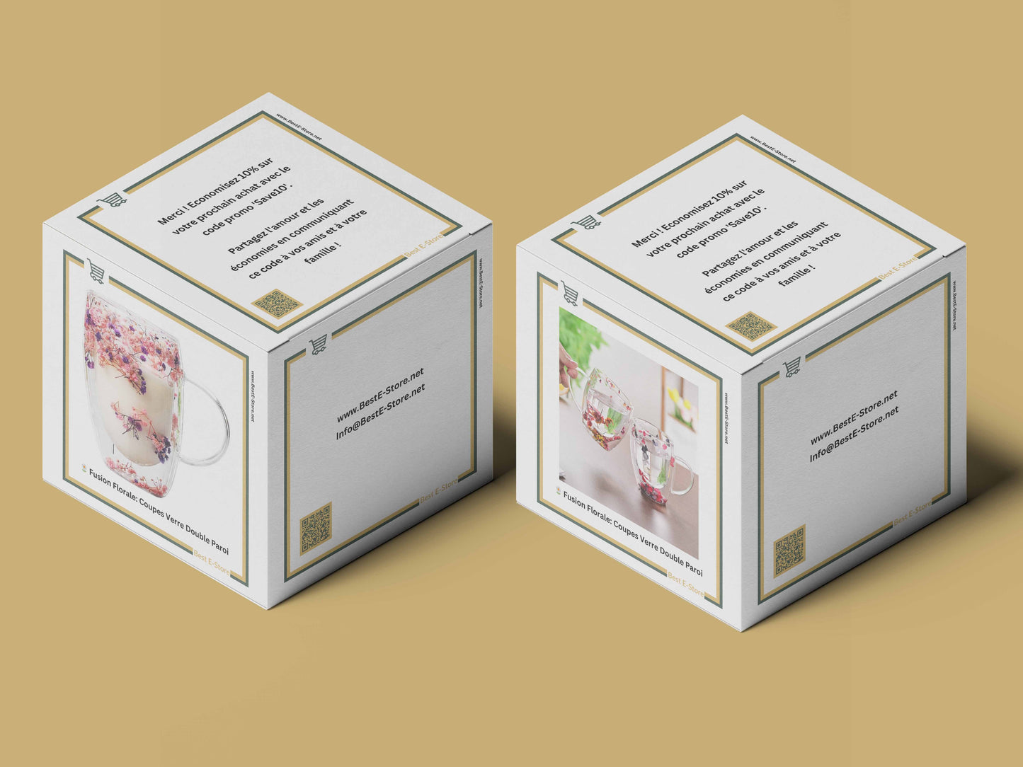 🌼 Fusion Florale: Coupes Verre Double Paroi