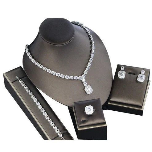 Ladies' Banquet Party Jewelry Four-Piece Set