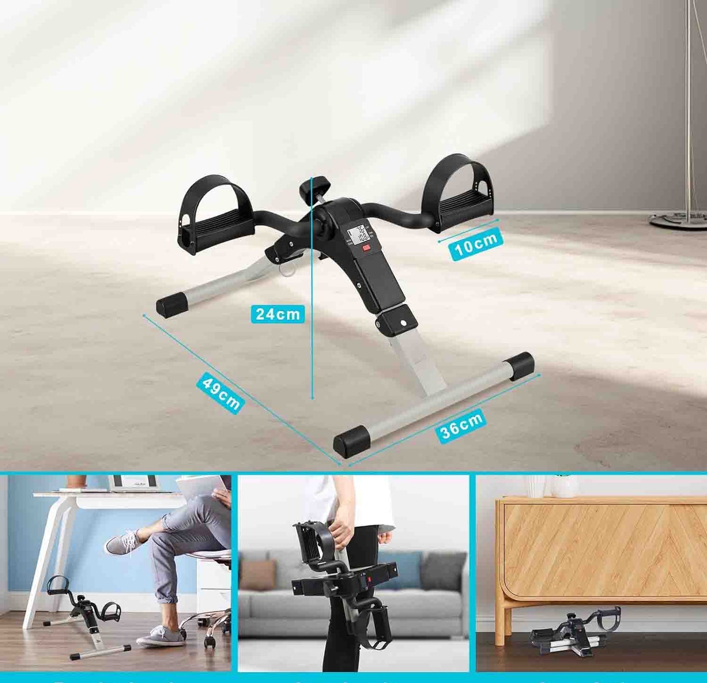 Portable Folding Pedal Exerciser Machine