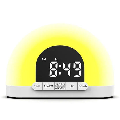 Wake-Up Light Simulated Sunrise Electronic Alarm Clock Lamp